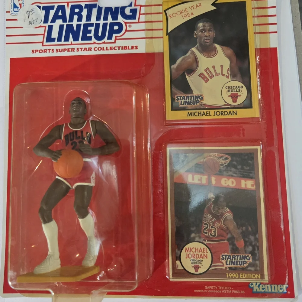 Michael Jordan Starting Lineup 1990 Kenner Figure w/ Rookie Year Card โ Sealed - Picture 3 of 11